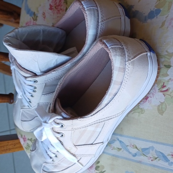 Keds Womens Tan Plaid Canvas Casual Comfort Sports Sneakers Shoes Size US 7 - Picture 2 of 8